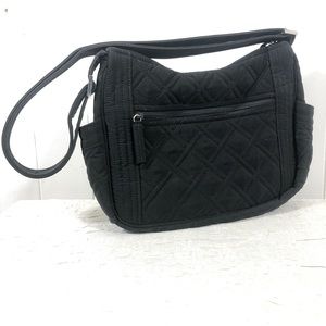 Vera Bradley classic Black on black handbag purse